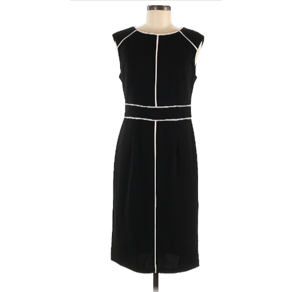 Glamour Women's Black and White Lined Ponte Classic Style Work Dess 14 ⭐BOGO⭐